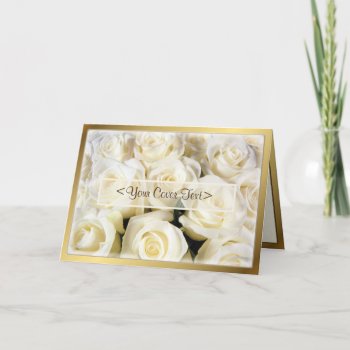 White Rose Elegance Card by Spice at Zazzle