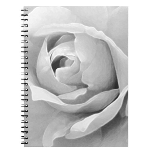 White Rose Elegance Notebook (Front)