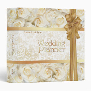 White Rose Elegance - Wedding Planner Binder
