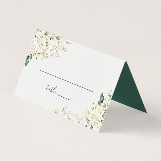 Wedding Escort Cards Folded Seating Cards 25 Gold Leaves Place Cards
