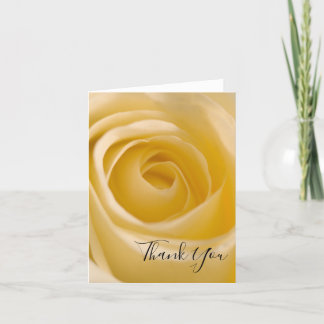 White Rose Floral Thank You Card