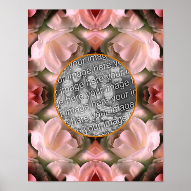 White Rose Floral Tinted Create Your Own Photo Poster (Front)