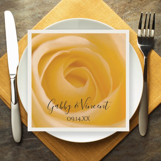 White Rose Floral Wedding Napkins (Creator Uploaded)