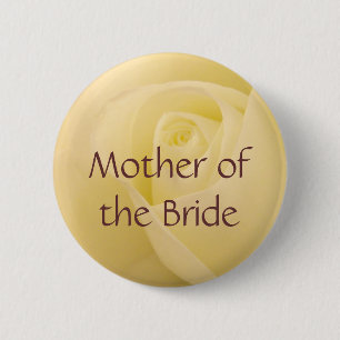 White rose for Mother of the Bride Button
