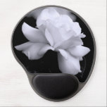 White Rose Gel Mouse Pad<br><div class="desc">Beautiful white rose on black background. Great and unique floral gifts.</div>