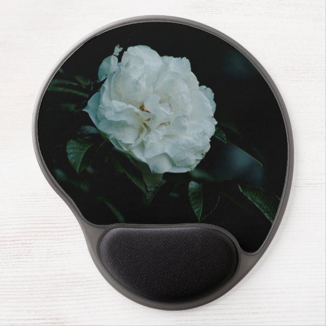 White Rose Gel Mouse Pad (Front)