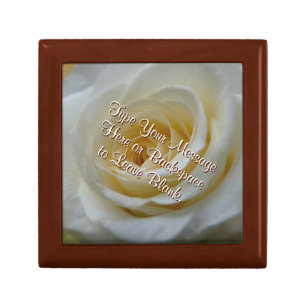 White Rose Gift Box Personalize Rose Jewelry Box