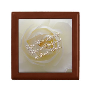 White Rose Gift Box Personalize Rose Jewelry Box