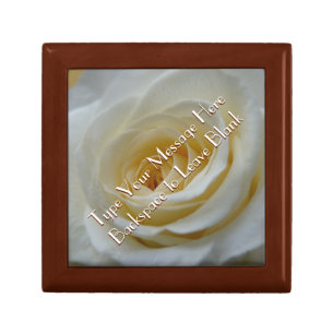 White Rose Gift Box Personalized Flower Boxes