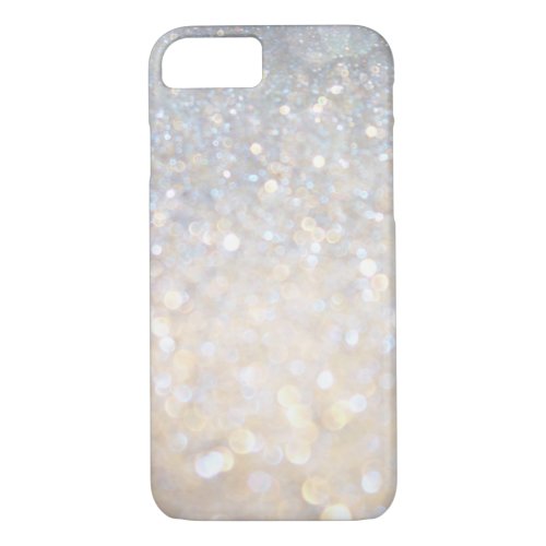 White Rose Gold Glitter Modern iPhone 87 Case