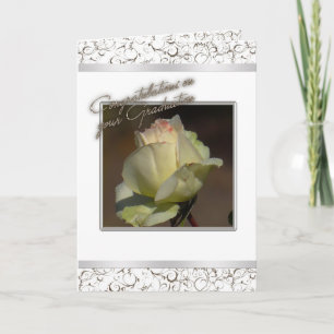 White Rose Graduation Card