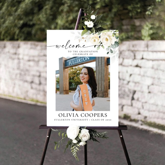 White Rose Graduation Party with Photo Foam Boards (Creator Uploaded)