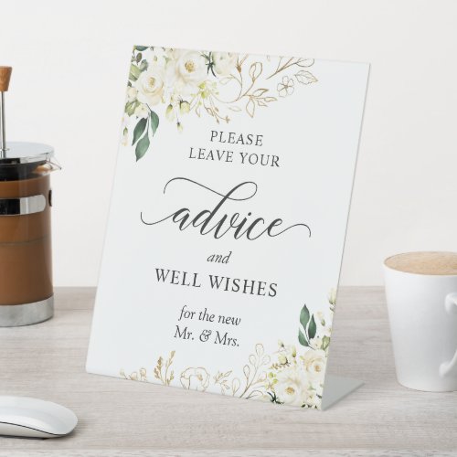 White Rose Greenery Floral Advice and Well Wishes Pedestal Sign - White Rose Greenery Floral Advice and Well Wishes Pedestal Sign. The default size is 8 x 10 inches, you can change it to other sizes. For further customization, please use Zazzle's design tool to modify this template. White Rose Greenery Floral Advice and Well Wishes Pedestal Sign - White Rose Greenery Floral Advice and Well Wishes Pedestal Sign. The default size is 8 x 10 inches, you can change it to other sizes. For further customization, please use Zazzle's design tool to modify this template.