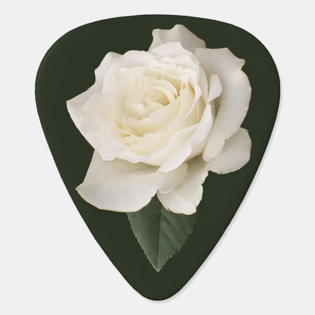 White Rose Guitar Pick (Back)