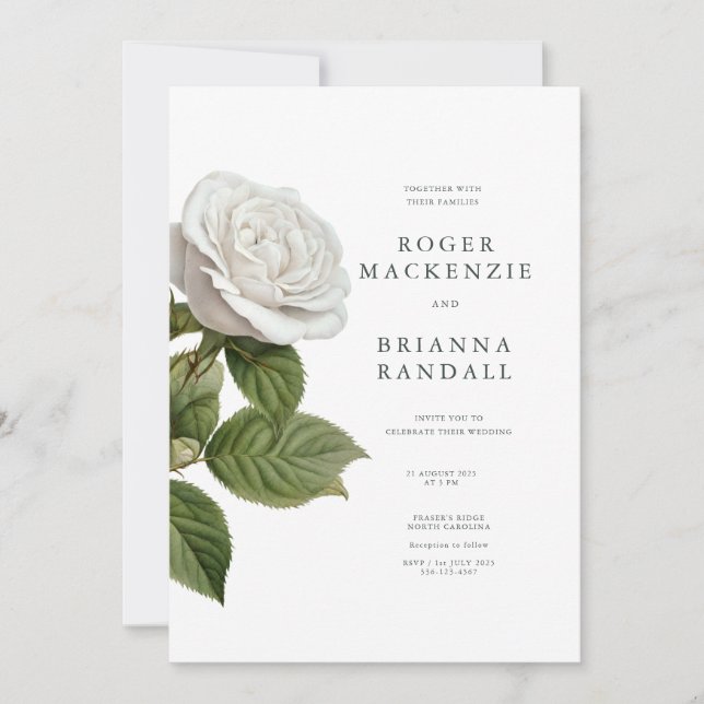 White Rose Invitation (Front)