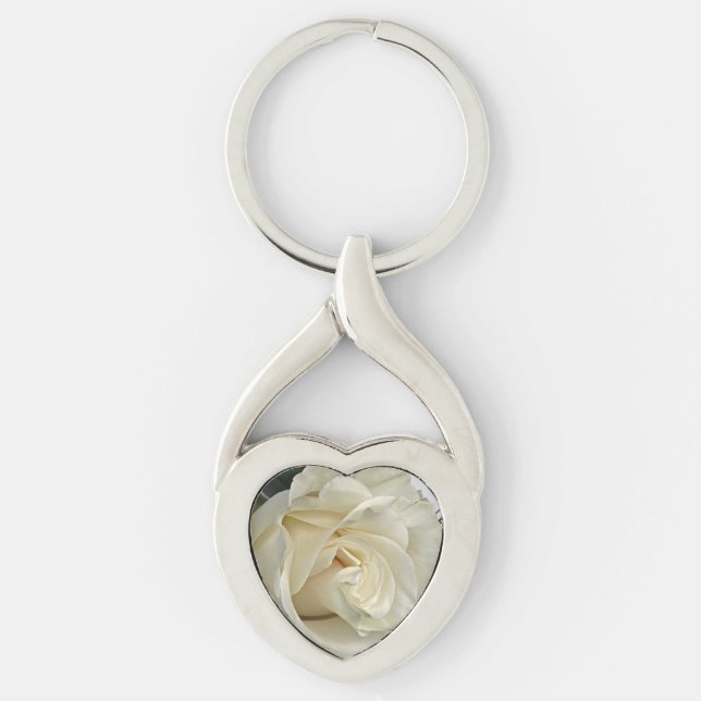 White Rose Keychain (Front)