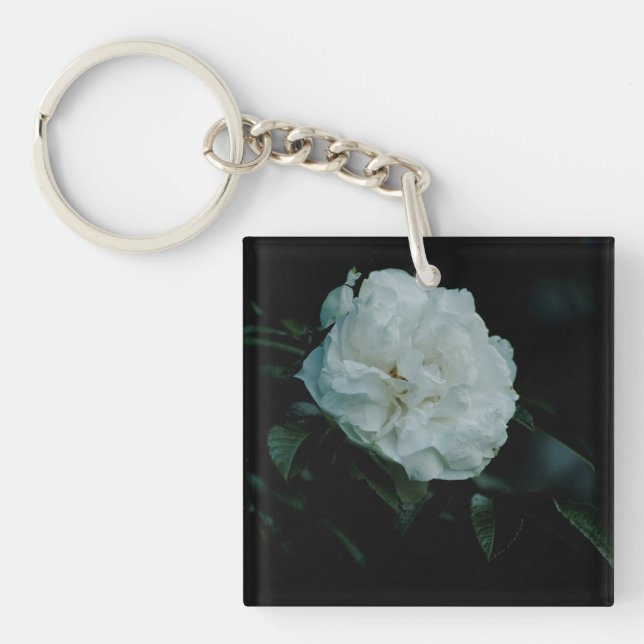 White Rose Keychain (Front)