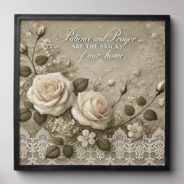 White Rose Lace AI art  Peel And Stick Photo Tile (Front Set)