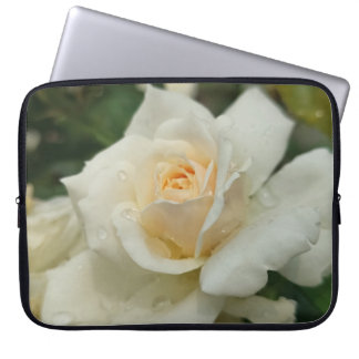 White rose laptop sleeve