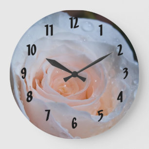 White Rose Large Clock