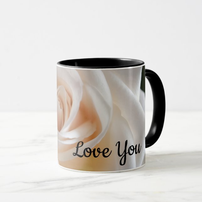 White Rose "Love You" mug (Front Right)