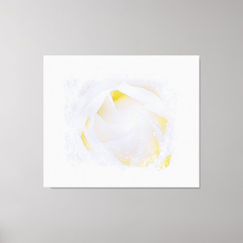  White Rose Macro Floral Abstract Grunge AR8 Canvas Print