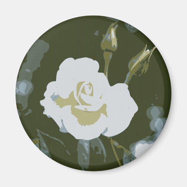 White Rose Magnet (Front)