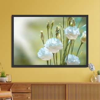 White Rose Matte Poster Print – Elegant Floral Art