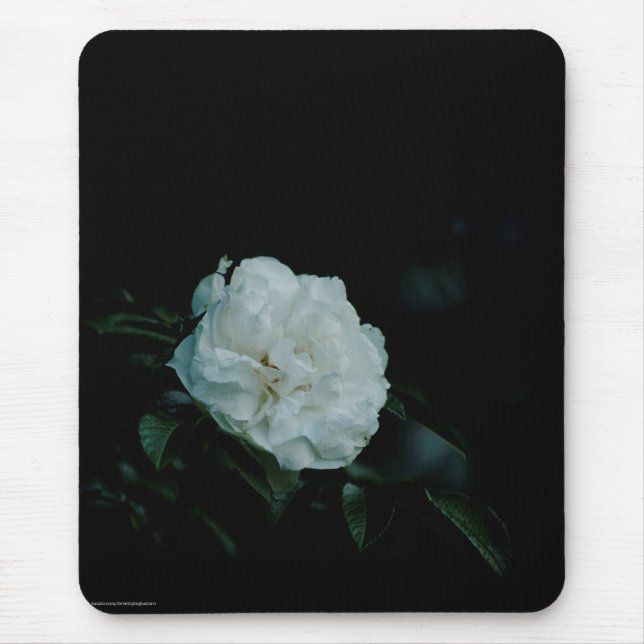 White Rose Mouse Pad (Front)