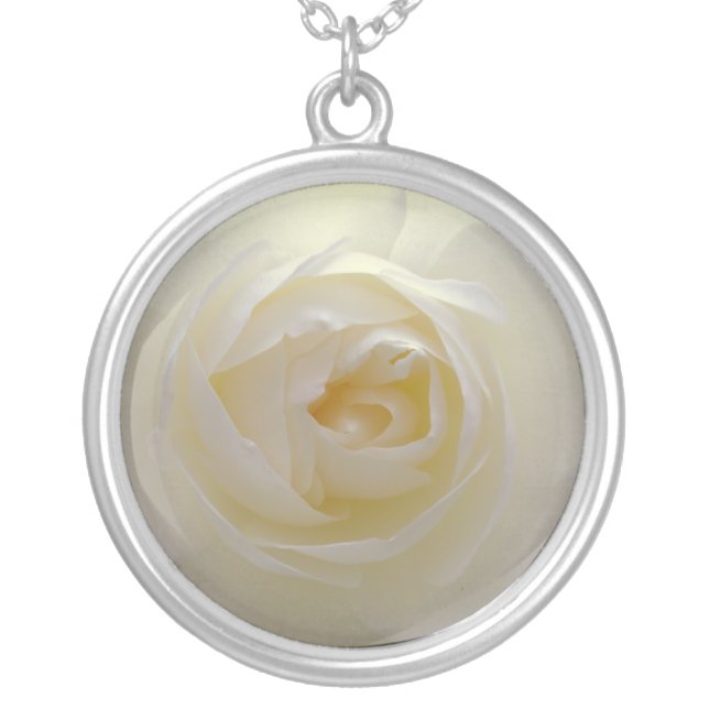 White Rose Necklace White Rose Gifts Keepsake (Front)