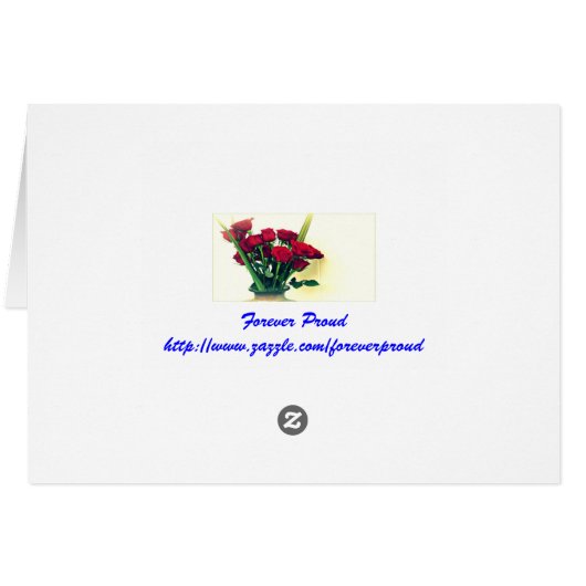 White Rose Note Card (Back Horizontal)