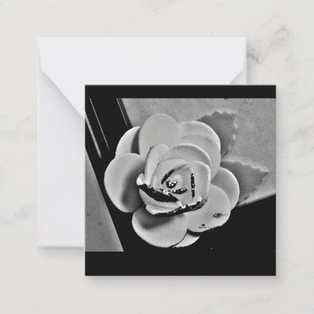White Rose Note Card (Front)