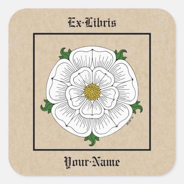 White Rose of York Bookplate (Front)