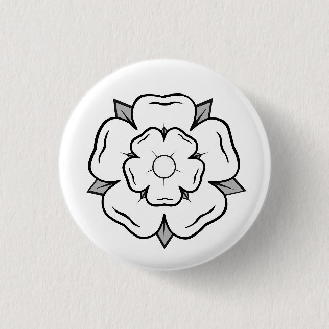 White Rose of York Button (Front)