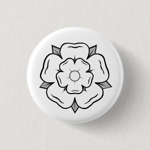 White Rose of York Button