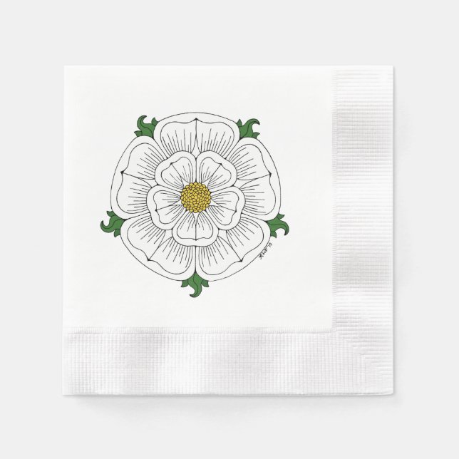 White Rose of York Napkins (Front)