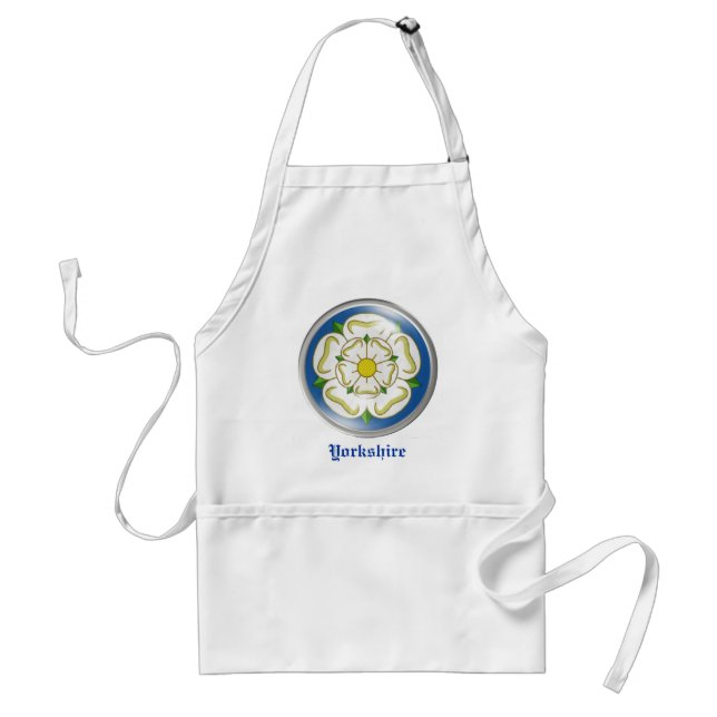 White Rose of Yorkshire Flag Adult Apron (Front)