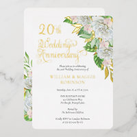 White Rose Orchid 20th Wedding Anniversary Party