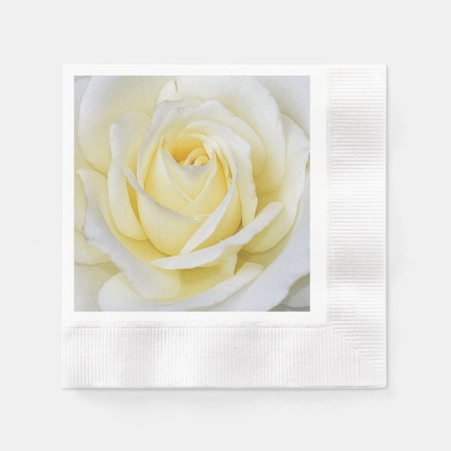 White Rose Paper Napkins (Front)