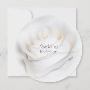 White Rose Personalised Wedding Invitation