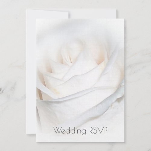 White Rose Personalised Wedding RSVP Invitation