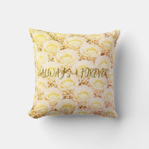 White Rose Personalized Floral Pillow