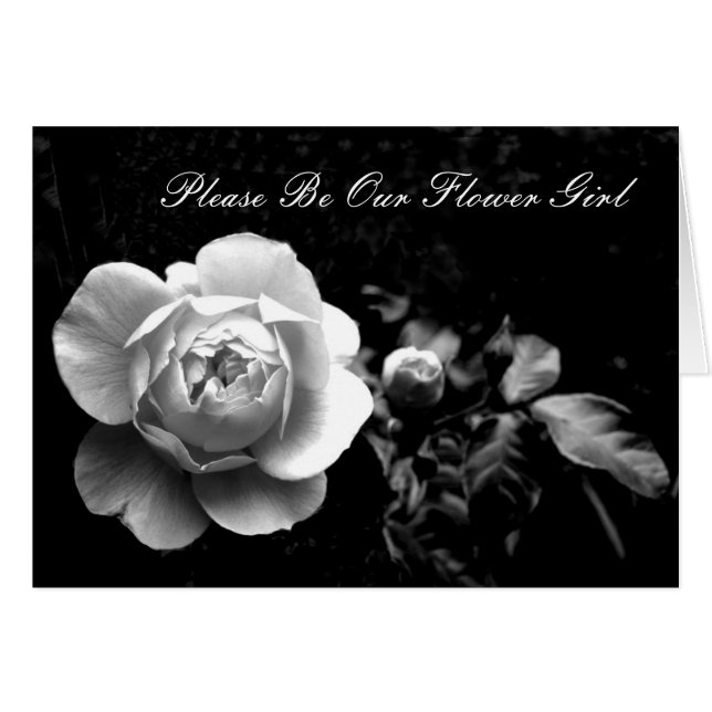 White Rose Please Be Our Flower Girl (Front Horizontal)