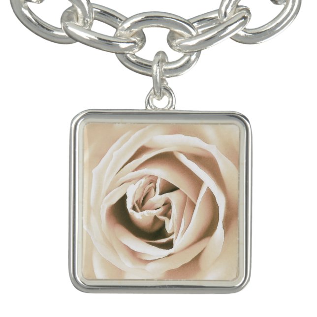 White rose print charm bracelet (Design)