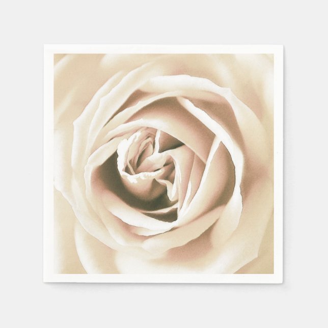 White rose print napkins (Front)