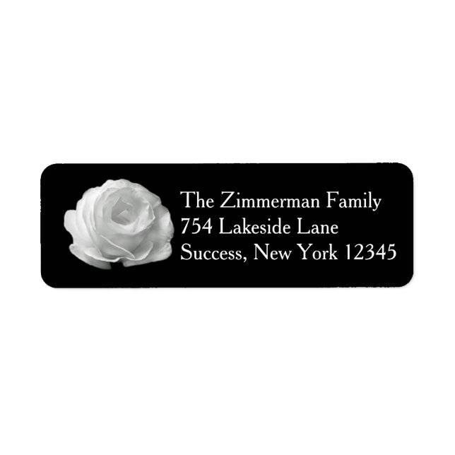 White Rose Return Address Label (Front)