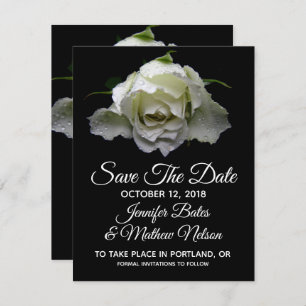 White Rose Save the Date Announcements