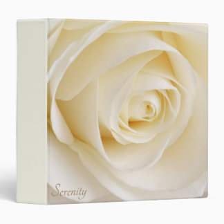 White Rose Serenity 3 Ring Binder