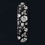 White Rose Skateboard<br><div class="desc">White roses illustration & seamlessly repeating pattern</div>