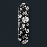 White Rose Skateboard<br><div class="desc">White roses illustration & seamlessly repeating pattern</div>